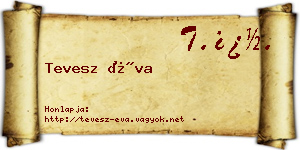 Tevesz Éva névjegykártya