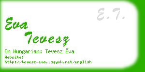 eva tevesz business card