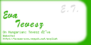 eva tevesz business card